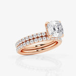 Load image into Gallery viewer, 1.20 Carat Cushion Cut Moissanite Bridal Set Ring in Yellow Gold With Accent

