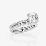 Load image into Gallery viewer, 1.20 Carat Cushion Cut Moissanite Bridal Set Ring in Yellow Gold With Accent
