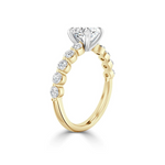 Load image into Gallery viewer, 2.50 Carat Cushion Cut Bezel Set Moissanite Ring in Rose Gold
