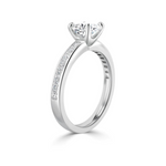 Load image into Gallery viewer, 2.50 Carat Cushion Cut Moissanite Engagement Ring in Yellow Gold
