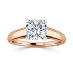 Load image into Gallery viewer, 1.50 Carat Cushion Cut Moissanite Solitaire Ring in Yellow Gold

