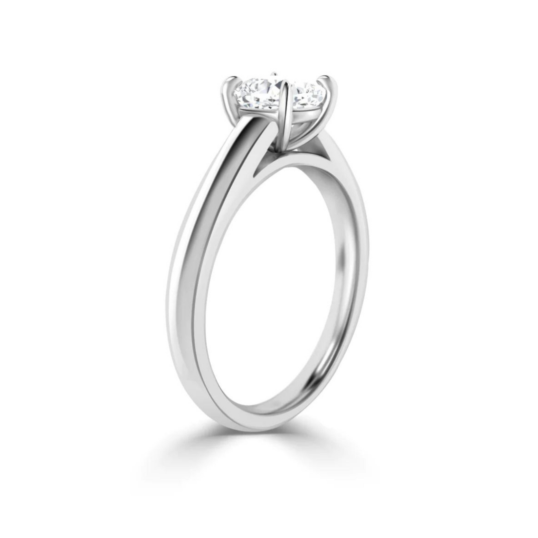 1.5 Carat Cushion Cut Moissanite Ring in White Gold
