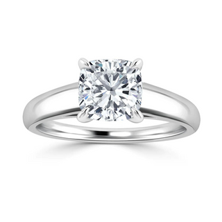 1.5 Carat Cushion Cut Moissanite Ring in White Gold