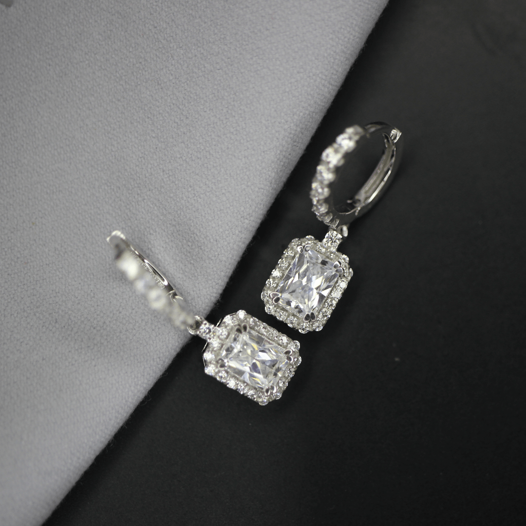 Moissanite dangle earring 