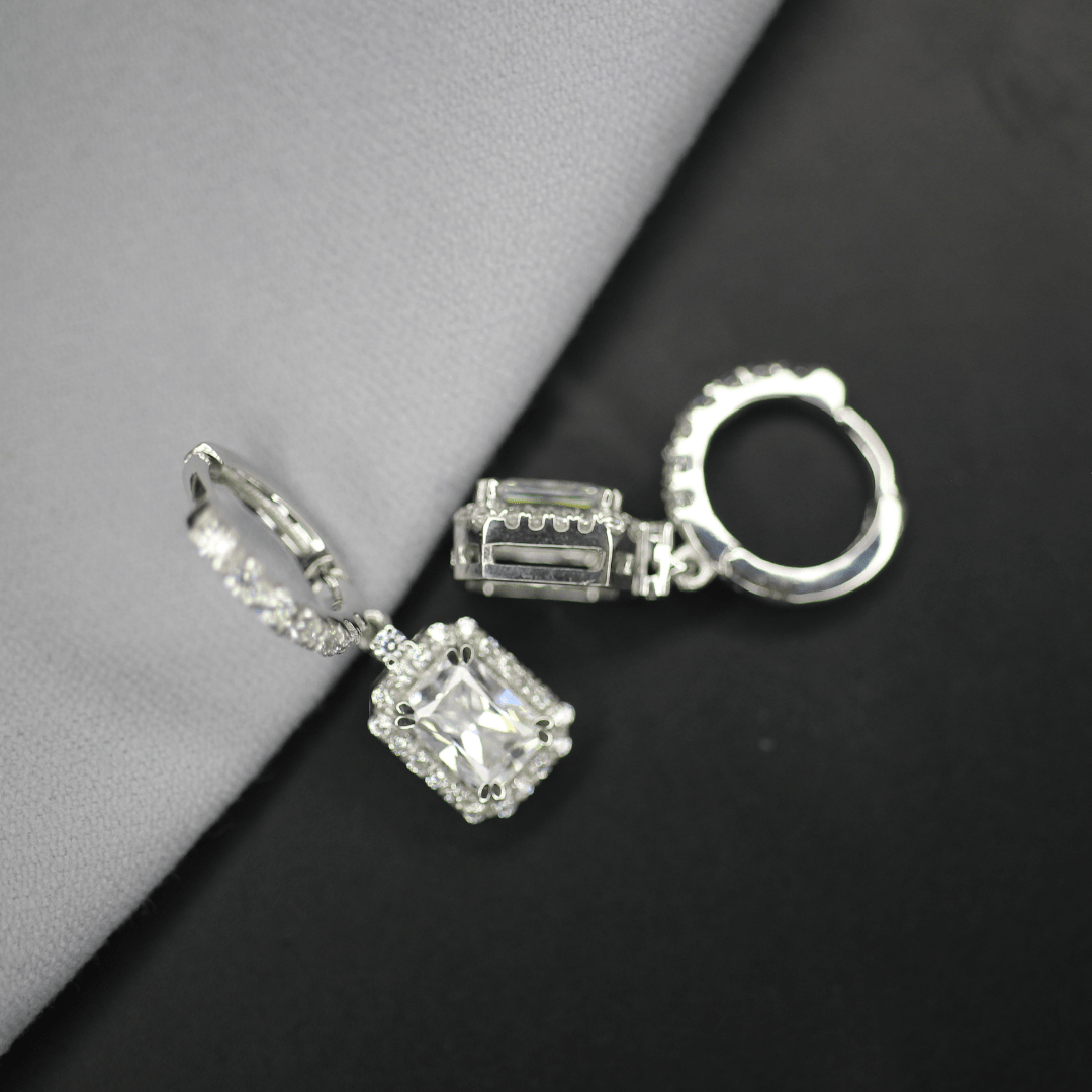 Moissanite dangle earring 