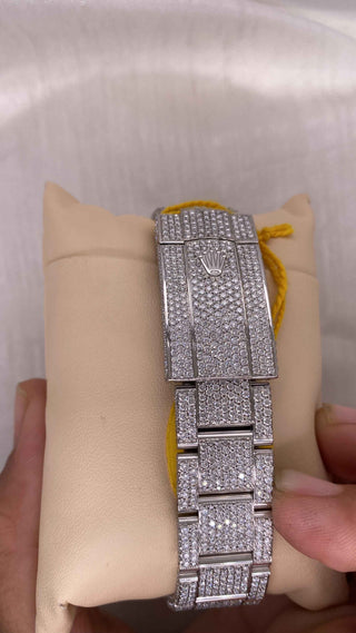 Iced out Moissanite Rolex Watch for Mens