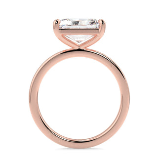 1.5 East West Radiant Cut Solitaire Ring in Rose Gold
