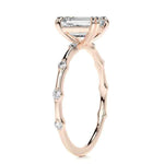 Load image into Gallery viewer, 1.50 Carat Emerald Cut Double Prong Solitaire Moissanite Ring in Yellow Gold
