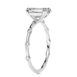 Load image into Gallery viewer, 1.50 Carat Emerald Cut Double Prong Solitaire Moissanite Ring in Yellow Gold
