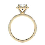 Load image into Gallery viewer, 1.10 Carat Cushion Cut Moissanite Halo Engagement Ring in Rose Gold
