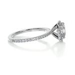 Load image into Gallery viewer, 1.10 Carat Cushion Cut Moissanite Halo Engagement Ring in Rose Gold
