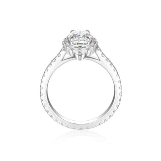 1.5 Ct Oval Cut Moissanite Engagement Ring in Yellow Gold