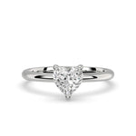Load image into Gallery viewer, 1 Carat Heart Shape Solitaire Moissanite Ring in Yellow Gold
