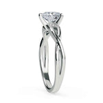 Load image into Gallery viewer, 1 Carat Heart Cut Twisted Solitaire Moissanite Ring in Rose Gold

