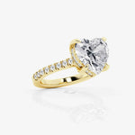 Load image into Gallery viewer, 2 Ct Heart Cut Hidden Halo Moissanite Ring In White Gold

