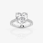 Load image into Gallery viewer, 2 Ct Heart Cut Hidden Halo Moissanite Ring In White Gold
