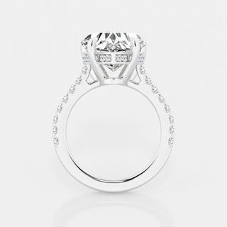 2 Ct Heart Cut Hidden Halo Moissanite Ring In White Gold