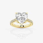 Load image into Gallery viewer, 2 Ct Heart Cut Hidden Halo Moissanite Ring In White Gold
