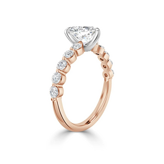 2.5 Carat Heart Shape Moissanite Engagement Ring in Rose Gold