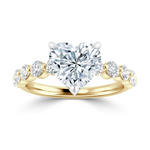 Load image into Gallery viewer, 2.50 Carat Heart Shape Moissanite Engagement Ring in Rose Gold
