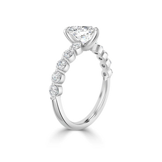 2.5 Carat Heart Shape Moissanite Engagement Ring in White Gold