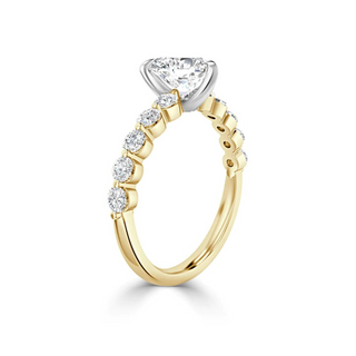 2.5 Carat Heart Shape Moissanite Engagement Ring in Yellow Gold