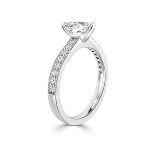 2.2 Ct Heart Shape Channel Setting Moissanite Ring in White Gold