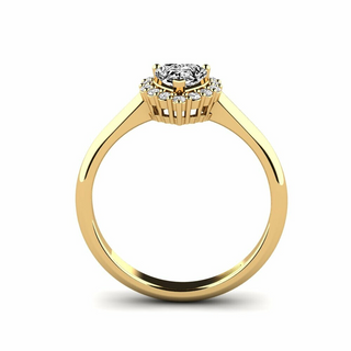 1 Carat Heart Shape Moissanite Engagement Ring in White Gold