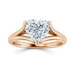 Load image into Gallery viewer, 1.5 Carat Heart Cut Solitaire Moissanite Ring in White Gold
