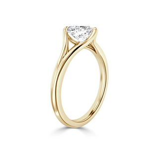 1.5 Carat Heart Cut Solitaire Moissanite Ring in Yellow Gold