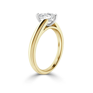 1.5 Carat Heart Shape Solitaire Moissanite Ring in Yellow Gold