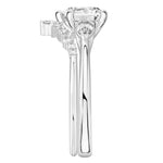 Load image into Gallery viewer, 2.50 Carat Heart Cut Three Stone Moissanite Bridal Set Ring in Rose Gold
