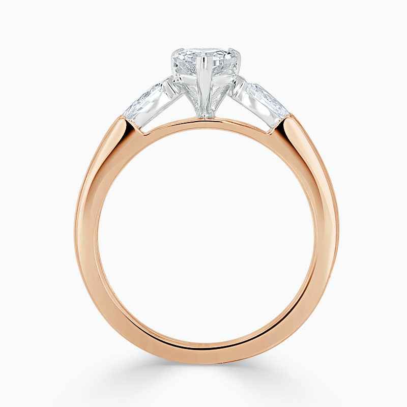 1.80 Ct Heart Shape Moissanite Three Stone Ring in White Gold