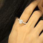 Load image into Gallery viewer, Hidden Halo Moissanite Engagement Ring
