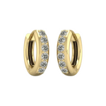 Load image into Gallery viewer, 0.60 Ct Round Cut Moissanite Hoop Earrings For Unisex
