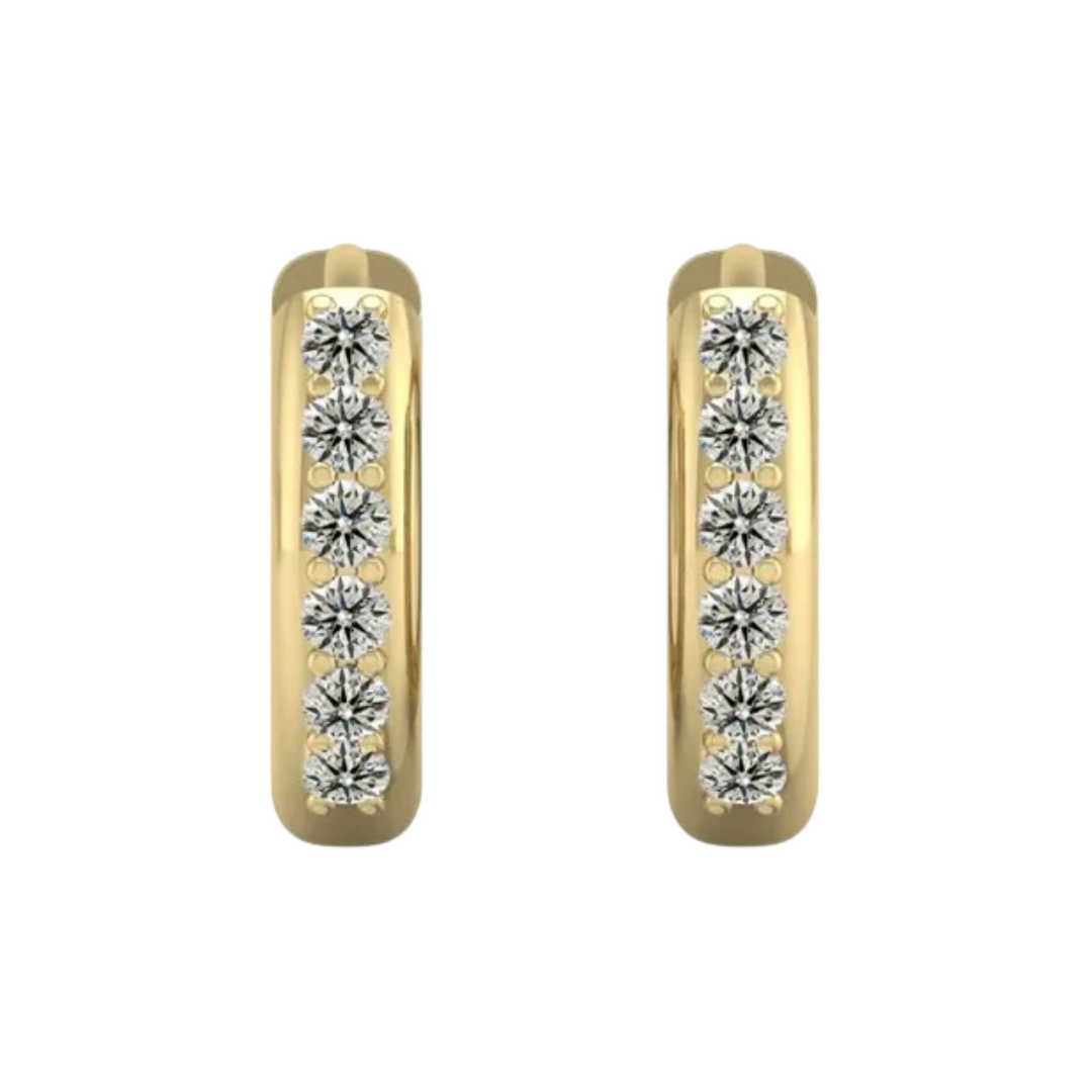 0.60 Ct Round Cut Moissanite Hoop Earrings For Unisex