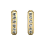 Load image into Gallery viewer, 0.60 Ct Round Cut Moissanite Hoop Earrings For Unisex
