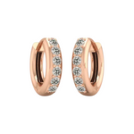Load image into Gallery viewer, 0.60 Ct Round Cut Moissanite Hoop Earrings For Unisex
