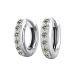 Load image into Gallery viewer, 0.60 Ct Round Cut Moissanite Hoop Earrings For Unisex
