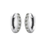 Load image into Gallery viewer, 0.60 Ct Round Cut Moissanite Hoop Earrings For Unisex
