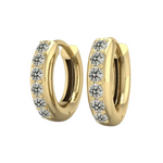 Load image into Gallery viewer, 0.60 Ct Round Cut Moissanite Hoop Earrings For Unisex
