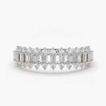 Load image into Gallery viewer, 1.60 Carat Baguette &amp; Round Cut Moissanite Wedding Band In Yellow Gold
