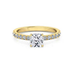 Load image into Gallery viewer, 1.50 Ct Cushion Shape Prong Set Moissanite Ring in White Gold
