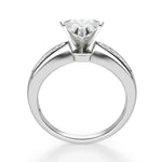 Load image into Gallery viewer, 2.50 Ct Trillion Cut v Prong Moissanite Ring in White Gold
