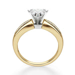 Load image into Gallery viewer, 2.50 Ct Trillion Cut v Prong Moissanite Ring in White Gold
