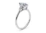 Load image into Gallery viewer, 1.20 Carat Marquise Cut Cathedral Set Moissanite Ring in Yellow Gold
