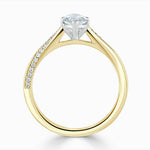 Load image into Gallery viewer, 1.70 Carat Marquise Cut Cathedral Moissanite Ring in Yellow Gold
