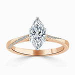 Load image into Gallery viewer, 1.70 Carat Marquise Cut Cathedral Moissanite Ring in Yellow Gold
