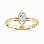 Load image into Gallery viewer, 1 Carat Marquise Cut Bezel Set Solitaire Moissanite Ring in White Gold
