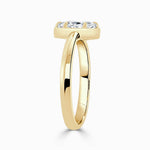Load image into Gallery viewer, 1 Carat Marquise Cut Bezel Set Solitaire Moissanite Ring in White Gold
